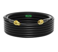 GTIWUNG Adattatore SMA maschio - SMA femmina, RG58 cavo coassiale SMA 10 m, prolunga antenna WLAN, cavo di estensione per antenna SMA maschio/femmina (50 Ohm)