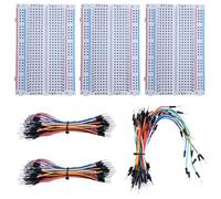 GTIWUNG Basetta Piastra Sperimentale Breadboard Kit, 3 Pezzi 400 Punti Mini Breadboard + 195 Pezzi Cavetti Jumper Filo Multicolore Wire Kable