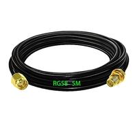 GTIWUNG Cavo Prolunga Antenna RG58 Extension Cable RP SMA 5m, RP-SMA Connettore Antenna, 5M Câble Coaxial RG58 Mâle à Femelle Wifi Cavo di Prolunga