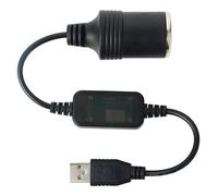 GTIWUNG Convertitore di Potenza Porta USB, Convertitore da Porta a Presa Accendisigari 12 V, Cavo convertitore Step Up, Presa Femmina Accendisigari, 5V a 12V Accendisigari per Auto