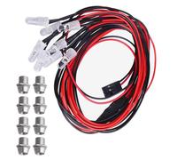 GTIWUNG Luci LED per Auto RC 8LED Light Set Faro fanale Posteriore Light Drifts, Auto RC 4 Bianche 4 Rosse a LED Accessorio per Modello 1/10 1/8 Drift