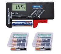 GTIWUNG Tester Batteria Digitale LCD, Tester per Batterie, Tester Pile BT-168D, Tester Tensione Batteria Universale per AA/AAA/C/D-1.5V, PP3-9V e Batterie a Bottone, Ideale per Uso Domestico
