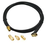 GTIWUNG Wifi Cavo di Prolunga, Antenna Extension Cable SMA 1m 3,28 Piedi, RF Coassiale Maschio a Femmina RG58 1 Metri Male to Female Connector + 3 Pezzi RF Coax Adapter Kit
