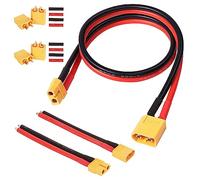 GTIWUNG XT60 Maschio a XT60 Femmina con 50CM 12AWG Filo di silicio per RC Lipo Batteria FPV Drone+1 Paia XT60 Connettore Maschio Femmina con Cavo di Silicone 10cm 12AWG,2 Paia XT60 Spina-connettore