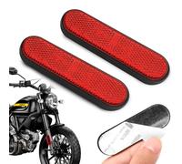 GTJEOI 2 Pezzi Catarifrangenti Moto E4 Posteriore, Catarifrangente Posteriore Portatarga, Catarifrangente Autoadesivo, Catadiottro Targa Moto, Catarifrangente Rettangolare per Moto Bicicletta Scooter