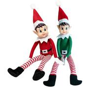 GTJEOI Set di 2 Elves Behavin' Badly, 40cm Elfi Natalizi Giocosi con Corpo Morbido, Testa in Vinile, Gambe Lunghe, Peluche Elfo Giocattoli Natalizi per Ragazzi e Ragazze, Regali di Natale