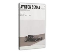 GTJKSX Ayrton Senna - Poster digitale tributo su tela, decorazione artistica da parete per soggiorno, camera da letto, 30 x 45 cm