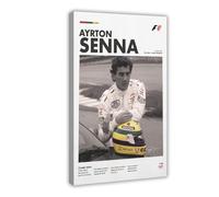 GTJKSX Ayrton Senna - Poster moderno da parete su tela, decorazione artistica da parete per soggiorno, camera da letto, 20 x 30 cm