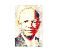 GTJKSX Dwight D Eisenhower - Poster su tela, decorazione per camera da letto, ufficio, camera da letto, regalo, 30 x 45 cm