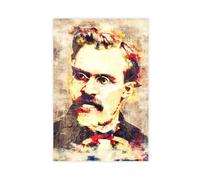 GTJKSX Friedrich Nietzsche - Poster su tela, decorazione artistica da parete per soggiorno, camera da letto, 60 x 90 cm