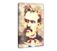 GTJKSX Friedrich Nietzsche - Poster su tela, decorazione artistica da parete per soggiorno, camera da letto, 60 x 90 cm