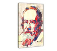 GTJKSX Galileo Galilei, poster su tela, decorazione per camera da letto, ufficio, camera da letto, regalo, 20 x 30 cm