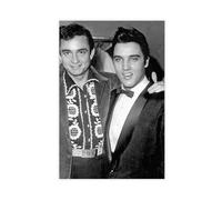 GTJKSX Poster su tela con Elvis Presley e Johnny Cash. Decorazione per camera da letto, ufficio, camera da letto, regalo, 20 x 30 cm