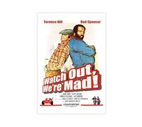 GTJKSX Poster su tela con scritta "Watch Out, We're Mad, decorazione artistica da parete per soggiorno e camera da letto", 60 x 90 cm