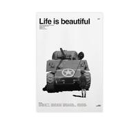 GTJKSX Poster su tela "Life Is Beautiful 1997", film Roberto Benigni La Vita e Bella, tributo inglese o italiano, per camera da letto, decorazione per ufficio, camera da letto, regalo, 20 x 30 cm