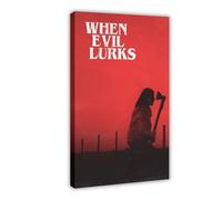 GTJKSX Poster su tela "When Evil Lurks", decorazione artistica da parete per soggiorno e camera da letto, 20 x 30 cm
