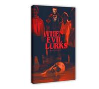 GTJKSX Poster su tela "When Evil Lurks", decorazione artistica da parete per soggiorno e camera da letto, 20 x 30 cm