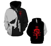 GTKRMXOB Felpe con Cappuccio da Uomo Cappotti per Stampa F.u.ll.Me.t.al al.ch.e.Mi.st Capispalla Pullover Felpa Abbigliamento Strada Comfort Maniche Lunghe Giacche-D||x_s