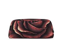 GTKSYNVE Borsa per il trucco in pelle per borsa da viaggio piccole borse per matite portatili per donne uomini gotico rosa borsa cosmetica con cerniera astuccio per matite estetico portamonete