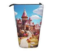 GTKSYNVE Candy Land - Astuccio portamatite telescopico, grazioso astuccio per trucchi e cosmetici, con cerniera, per Natale, vacanze, Capodanno, ufficio