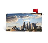 GTKSYNVE City Sydney - Coperture magnetiche per cassette postali di dimensioni standard, 53,3 x 45,7 cm, impermeabili, copertura per cassetta delle lettere personalizzate, per decorazioni da giardino