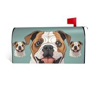GTKSYNVE Copertura magnetica per cassetta delle lettere con bulldog inglese, dimensioni standard 64,8 x 53,3 cm, copertura decorativa impermeabile per cassetta delle lettere personalizzata, per