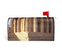 GTKSYNVE Copertura magnetica per cassette postali per edifici storici della Grecia, dimensioni standard 64,8 x 53,3 cm, copertura decorativa impermeabile per cassetta postale personalizzata per