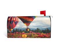 GTKSYNVE Coperture magnetiche per cassette postali a forma di mongolfiera colorata, dimensioni standard, 64,8 x 53,3 cm, decorative, impermeabili, copertura per cassetta postale personalizzata, per