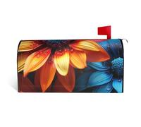 GTKSYNVE Coperture magnetiche per cassette postali colorate con girasole di dimensioni standard, 53,3 x 45,7 cm, decorative, impermeabili, copertura per cassetta postale personalizzata, per