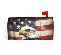 GTKSYNVE Coperture magnetiche per cassette postali con bandiera dell'aquila calva, dimensioni standard, 53,3 x 45,7 cm, decorative, impermeabili, copertura per cassetta delle lettere personalizzate