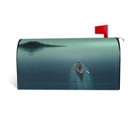GTKSYNVE Coperture magnetiche per cassette postali con barca a remi sul lago, dimensioni standard, 53,3 x 45,7 cm, decorative, impermeabili, copertura per cassetta delle lettere personalizzate, per