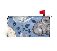 GTKSYNVE Coperture magnetiche per cassette postali con cincillà e luna, 53,3 x 45,7 cm, decorative, impermeabili, copertura per cassetta postale personalizzata, per decorazioni da giardino e esterni