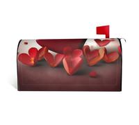 GTKSYNVE Coperture magnetiche per cassette postali con cuori con amore, dimensioni standard, 53,3 x 45,7 cm, decorative, impermeabili, copertura per cassetta delle lettere personalizzate, per