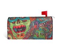 GTKSYNVE Coperture magnetiche per cassette postali con mostri astratti di dimensioni standard 64,8 x 53,3 cm decorative per cassetta postale impermeabili copertura per cassetta delle lettere