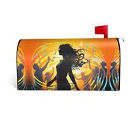 GTKSYNVE Coperture magnetiche per cassette postali con musica da ballo, dimensioni standard, 64,8 x 53,3 cm, decorative, impermeabili, copertura per cassetta delle lettere personalizzate, per