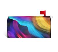 GTKSYNVE Coperture magnetiche per cassette postali con onde colorate, dimensioni standard, 53,3 x 45,7 cm, decorative, impermeabili, copertura per cassetta postale personalizzata, per decorazioni da
