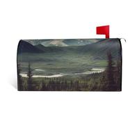 GTKSYNVE Coperture magnetiche per cassette postali delle montagne dell'Alaska, dimensioni standard, 53,3 x 45,7 cm, decorative impermeabili, copertura per cassetta delle lettere personalizzate, per