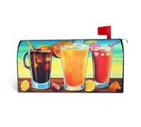 GTKSYNVE Coperture magnetiche per cassette postali Happy Hour di dimensioni standard, 53,3 x 45,7 cm, decorative, impermeabili, copertura per cassetta delle lettere personalizzate, per decorazioni da