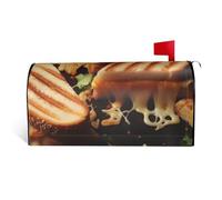 GTKSYNVE Coperture magnetiche per cassette postali per panini al formaggio, dimensioni standard, 53,3 x 45,7 cm, decorative, impermeabili, copertura per cassetta postale personalizzata, per