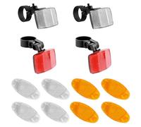 GTNCE 12 Pezzi Catarifrangenti Raggi Bicicletta, Kit Catarifrangenti Bicicletta, Occhi Gatto Bicicletta, Riflettori Posteriori Bicicletta, Kit Occhi Gatto per Bici Corsa Bici Elettrica Mountain Bike
