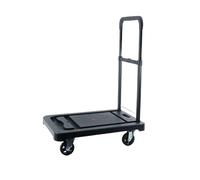 GTOULHH Carrello Portapacchi Trasloco Carrelli A Mano Pieghevoli con Pianale, Carrello A Pianale Push-Pull, Carrello Trasportatore con Rimorchio Bagagli(Black)