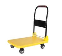 GTOULHH Carrello Portapacchi Trasloco Carrello A Mano Pieghevole, Carrello A Piattaforma, Carrello A Pianale, Carrello A Mano A Spinta for Carico E Stoccaggio Bagagli(Yellow)