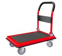 GTOULHH Carrello Portapacchi Trasloco Rolling Flatbed Cart Folding Platform Trolley Heavy Duty HandTransport Truck for Loading Bagagli(Rot)