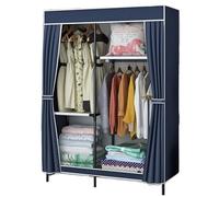 GTOULHH Guardaroba,Capiente Armadio Semplice For Guardaroba In Tubo D'acciaio For Appartamento Con Camera Da Letto Con Tessuto Non Tessuto Appendiabiti(Blue,106x45x170cm)