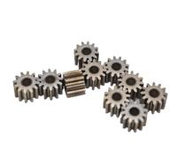 GTPBAO 10 pezzi 0,6M 15T Ingranaggio cilindrico in ferro 0,6 Modulo 15 Denti Pignone 10,2x7mm Ingranaggio meccanico a denti dritti for albero motore da 2,3mm Albero