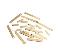 GTPBAO 20 pezzi rettangolo in ottone 15mm 30mm 35mm 40mm componente piatto for stampaggio metallo in bianco piatto dritto(4x40mm)