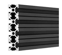 GTPBAO 4 pezzi 20x20mm profilo quadrato tipo T slot 2020 estrusione in alluminio anodizzato guida lineare for staffa del telaio Binario estruso(Nero,200mm long)