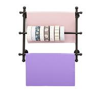 GTPBAO Espositore per Rotoli di Nastro Espositore per cravatte e sciarpe, 3 ripiani Mensola porta nastri a parete, Porta carta da regalo per negozio Ufficio Studio(Wide 80cm/31.5in)