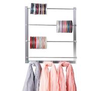 GTPBAO Espositore per Rotoli di Nastro Organizzatore per Nastri A 4 Ripiani, Portacarta Da Regalo A Parete, Portarocchetti In Metallo per Stanza Hobby, Negozio Di Fiori, Natale