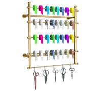 GTPBAO Espositore per Rotoli di Nastro Portarocchetto Dorato Porta Rocchetto Di Nastro Montaggio A Parete, Salvaspazio Organizzatori Di Nastri Artigianali per Carta Da Regalo(Rod 70cm/27.6in)